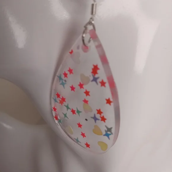 Colorful Teardrop Earrings - Picture 3 of 8